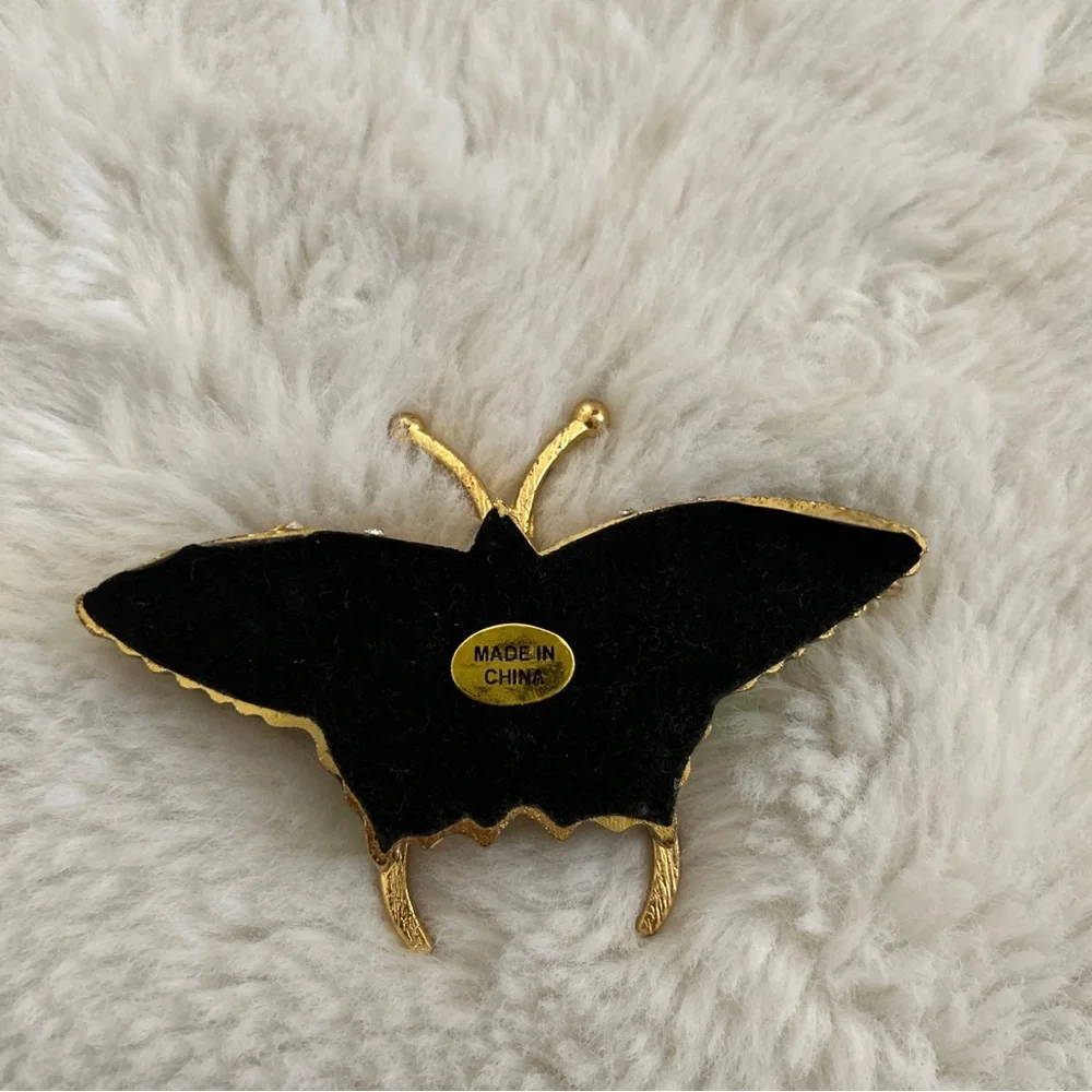 Vintage jeweled butterfly trinket box